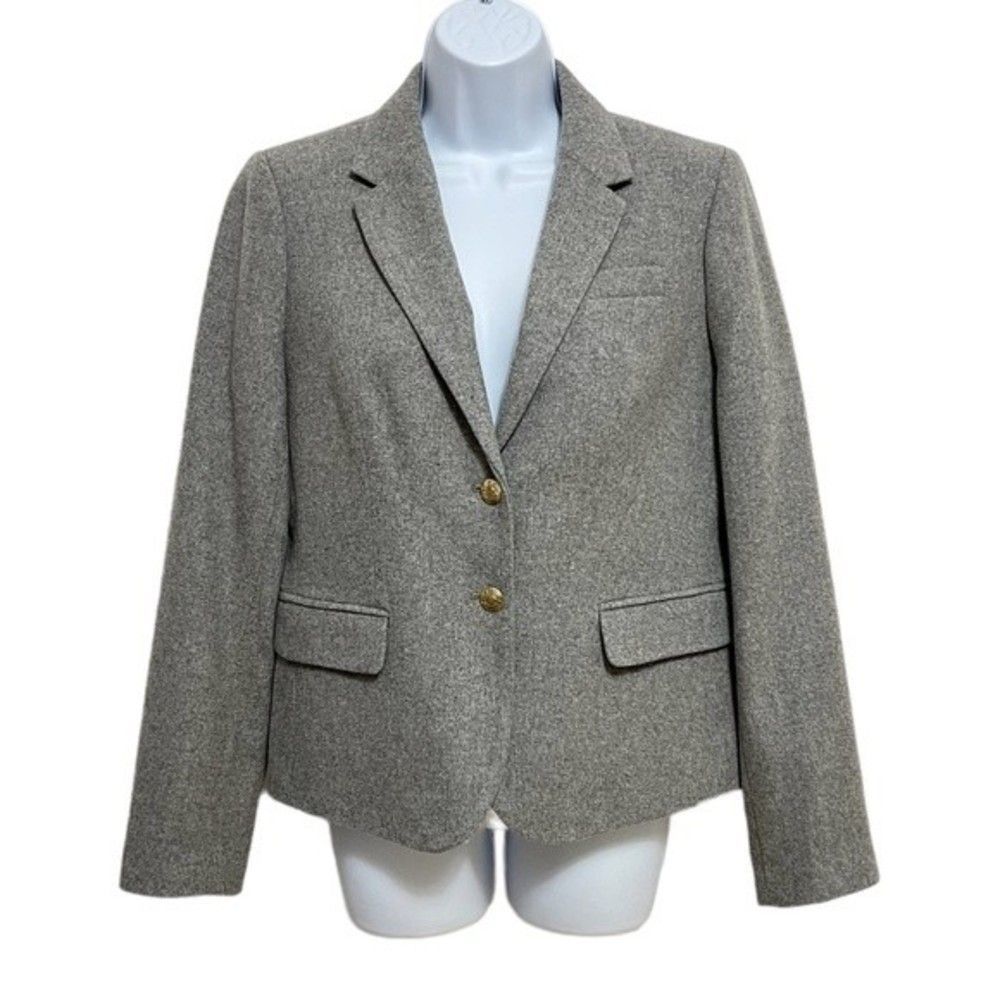 J. Crew Gray Wool Blend Blazer Size 10